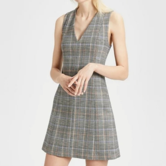 Theory Dresses & Skirts - Theory Easy V Plaid Shift Dress